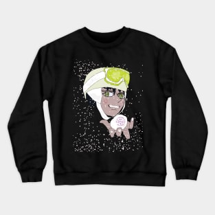 Manga Girl with Snowball Crewneck Sweatshirt